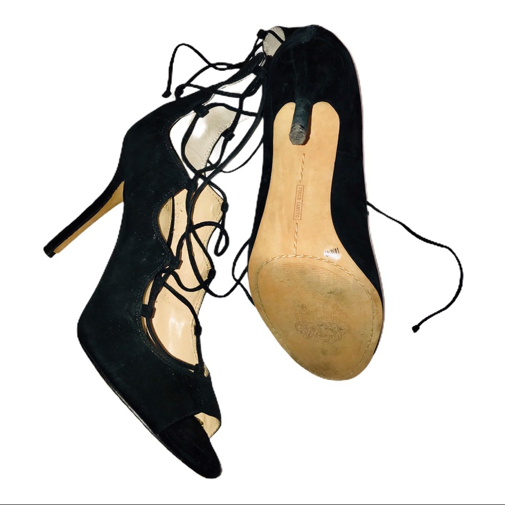 Vince Camuto Suede Strappy Heels - Picture 6 of 8